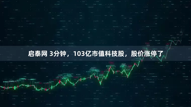 启泰网 3分钟，103亿市值科技股，股价涨停了