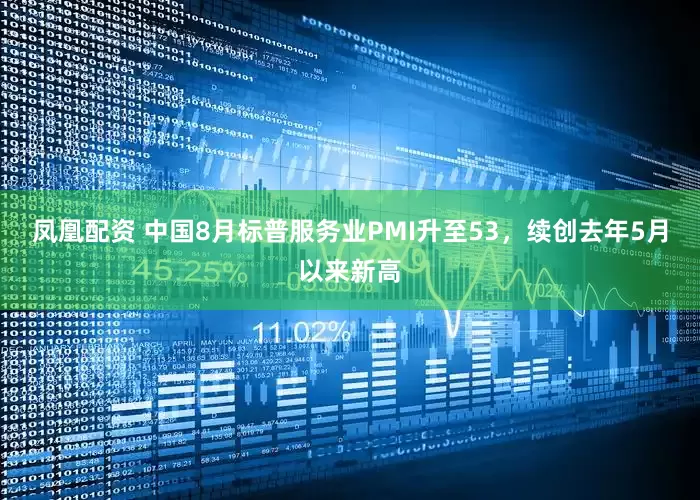 凤凰配资 中国8月标普服务业PMI升至53，续创去年5月以来新高